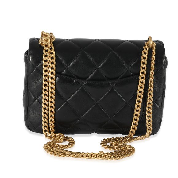 Chanel Black Lambskin Enamel Pending CC Mini Square Flap - Picture 3 of 8